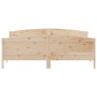 Estructura de cama con cabecero madera maciza de pino 200x200cm de , Camas y somieres - Ref: Foro24-3216161, Precio: 224,46 €...