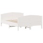 Estructura de cama con cabecero madera pino blanco 160x200 cm de , Camas y somieres - Ref: Foro24-3216168, Precio: 240,22 €, ...