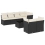 Set de sofás de jardín 8 piezas y cojines ratán sintético negro de , Conjuntos de jardín - Ref: Foro24-3217296, Precio: 454,0...
