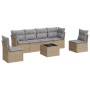 Set sofás de jardín 7 piezas y cojines ratán sintético beige de , Conjuntos de jardín - Ref: Foro24-3249218, Precio: 437,57 €...