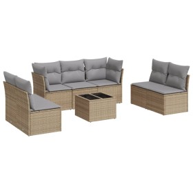 Juego de sofás de jardín con cojines beige 8 pzas ratán PE de , Conjuntos de jardín - Ref: Foro24-3249258, Precio: 501,81 €, ...