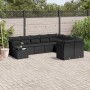 Set de sofás de jardín 10 pzas cojines ratán sintético negro de , Conjuntos de jardín - Ref: Foro24-3250024, Precio: 644,35 €...