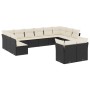 Set de sofás de jardín 12 piezas cojines ratán sintético negro de , Conjuntos de jardín - Ref: Foro24-3250265, Precio: 702,13...