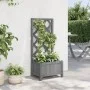 Jardinera enrejada madera maciza de abeto gris de , Maceteros y jardineras - Ref: Foro24-365474, Precio: 42,00 €, Descuento: %