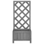 Jardinera enrejada madera maciza de abeto gris de , Maceteros y jardineras - Ref: Foro24-365474, Precio: 42,00 €, Descuento: %