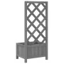 Jardinera enrejada madera maciza de abeto gris de , Maceteros y jardineras - Ref: Foro24-365474, Precio: 42,00 €, Descuento: %