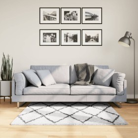 Alfombra de pelo largo moderna PAMPLONA crema y negro 120x170cm de , Alfombras - Ref: Foro24-375366, Precio: 40,85 €, Descuen...