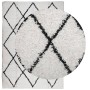 Alfombra de pelo largo moderna PAMPLONA crema y negro 120x170cm de , Alfombras - Ref: Foro24-375366, Precio: 40,85 €, Descuen...