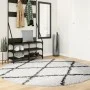 Alfombra de pelo largo moderna crema y negro Ø 200 cm de , Alfombras - Ref: Foro24-375379, Precio: 67,13 €, Descuento: %