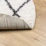 Alfombra de pelo largo moderna crema y negro Ø 200 cm de , Alfombras - Ref: Foro24-375379, Precio: 67,13 €, Descuento: %