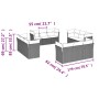Set de sofás de jardín 12 pzas con cojines ratán sintético gris de , Conjuntos de jardín - Ref: Foro24-3217330, Precio: 787,2...