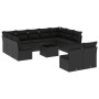 Set de sofás de jardín 12 piezas cojines ratán sintético negro de , Conjuntos de jardín - Ref: Foro24-3250194, Precio: 668,95...