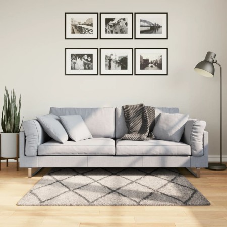 Alfombra pelo largo moderna PAMPLONA beige antracita 120x120 cm de , Alfombras - Ref: Foro24-375387, Precio: 36,92 €, Descuen...