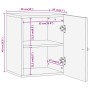 Armario de baño de pared madera maciza de acacia 38x33x48 cm de , Tocadores de baño - Ref: Foro24-356875, Precio: 52,86 €, De...