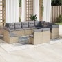 Set de sofás de jardín 12 pzas y cojines ratán sintético marrón de , Conjuntos de jardín - Ref: Foro24-3250308, Precio: 786,5...
