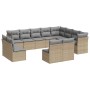 Set de sofás de jardín 12 pzas y cojines ratán sintético marrón de , Conjuntos de jardín - Ref: Foro24-3250308, Precio: 786,5...