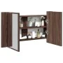 Armario espejo de baño LED acrílico marrón roble 80x12x45 cm de , Tocadores de baño - Ref: Foro24-834953, Precio: 56,23 €, De...