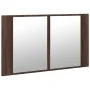 Armario espejo de baño LED acrílico marrón roble 80x12x45 cm de , Tocadores de baño - Ref: Foro24-834953, Precio: 56,23 €, De...