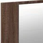 Armario espejo de baño LED acrílico marrón roble 80x12x45 cm de , Tocadores de baño - Ref: Foro24-834953, Precio: 56,23 €, De...