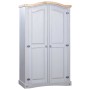 Armario madera de pino Mexicano estilo Corona gris 2 Puertas de vidaXL, Armarios roperos - Ref: Foro24-282619, Precio: 295,35...