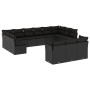 Set de sofás de jardín y cojines 13 pzas ratán sintético negro de , Conjuntos de jardín - Ref: Foro24-3250284, Precio: 885,34...