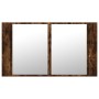 Armario espejo de baño LED acrílico roble ahumado 80x12x45 cm de , Tocadores de baño - Ref: Foro24-834951, Precio: 61,31 €, D...