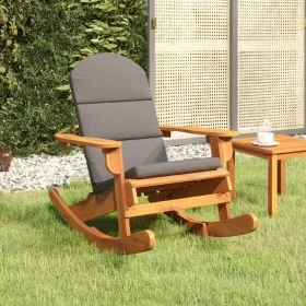 Silla mecedora Adirondack con cojines madera maciza acacia de , Sillas de jardín - Ref: Foro24-360037, Precio: 180,62 €, Desc...