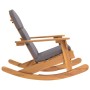 Silla mecedora Adirondack con cojines madera maciza acacia de , Sillas de jardín - Ref: Foro24-360037, Precio: 185,60 €, Desc...
