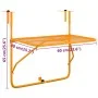 Mesa de balcón acero amarillo 60x40 cm de , Mesas de jardín - Ref: Foro24-340920, Precio: 51,12 €, Descuento: %