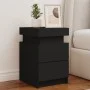 Mesita de noche con luces LED negro 35x39x55 cm de , Mesitas de noche - Ref: Foro24-836751, Precio: 62,33 €, Descuento: %
