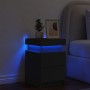 Mesita de noche con luces LED negro 35x39x55 cm de , Mesitas de noche - Ref: Foro24-836751, Precio: 63,27 €, Descuento: %