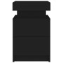 Mesita de noche con luces LED negro 35x39x55 cm de , Mesitas de noche - Ref: Foro24-836751, Precio: 63,27 €, Descuento: %
