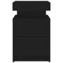 Mesita de noche con luces LED negro 35x39x55 cm de , Mesitas de noche - Ref: Foro24-836751, Precio: 62,33 €, Descuento: %