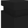 Mesita de noche con luces LED negro 35x39x55 cm de , Mesitas de noche - Ref: Foro24-836751, Precio: 62,33 €, Descuento: %
