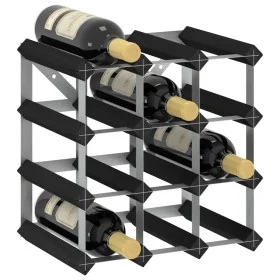 Botellero para 12 botellas madera maciza de pino negro de , Botelleros - Ref: Foro24-325913, Precio: 30,17 €, Descuento: %