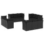Set de sofás de jardín 12 piezas cojines ratán sintético negro de , Conjuntos de jardín - Ref: Foro24-3217325, Precio: 856,34...