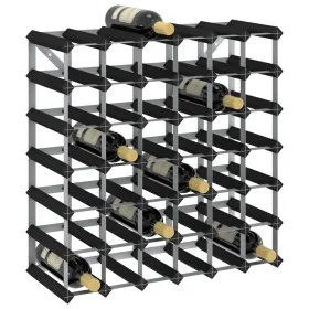 Wine rack for 42 bottles solid black pine wood by , Wine racks - Ref: Foro24-325915, Price: 75,37 €, Discount: %