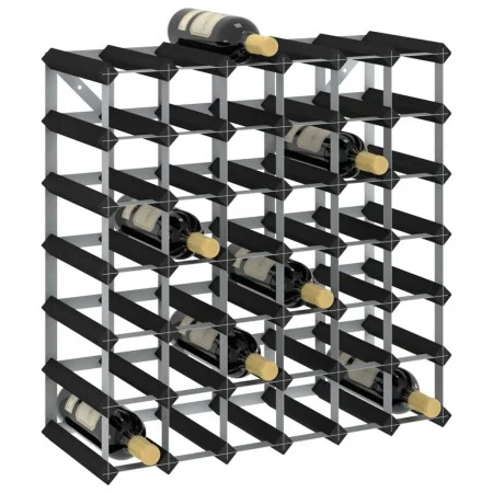 Wine rack for 42 bottles solid black pine wood by , Wine racks - Ref: Foro24-325915, Price: 75,37 €, Discount: %