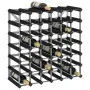 Wine rack for 42 bottles solid black pine wood by , Wine racks - Ref: Foro24-325915, Price: 75,37 €, Discount: %