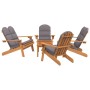 Juego de muebles de jardín Adirondack 5 piezas madera acacia de , Conjuntos de jardín - Ref: Foro24-3152138, Precio: 841,82 €...