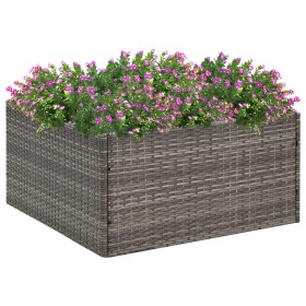 Jardinera ratán sintético gris 80x80x40 cm de , Maceteros y jardineras - Ref: Foro24-319175, Precio: 75,37 €, Descuento: %