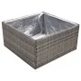 Jardinera ratán sintético gris 80x80x40 cm de , Maceteros y jardineras - Ref: Foro24-319175, Precio: 69,53 €, Descuento: %