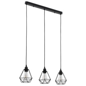 Lámpara de techo con diseño de rombos negra 3 bombillas E27 de vidaXL, Lámparas - Ref: Foro24-281633, Precio: 54,47 €, Descue...