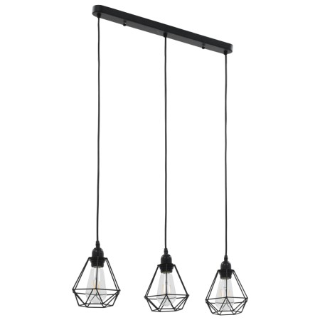 Lámpara de techo con diseño de rombos negra 3 bombillas E27 de vidaXL, Lámparas - Ref: Foro24-281633, Precio: 54,47 €, Descue...