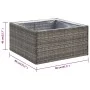 Jardinera ratán sintético gris 80x80x40 cm de , Maceteros y jardineras - Ref: Foro24-319175, Precio: 69,53 €, Descuento: %