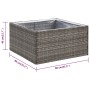 Jardinera ratán sintético gris 80x80x40 cm de , Maceteros y jardineras - Ref: Foro24-319175, Precio: 75,37 €, Descuento: %