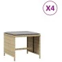 Taburetes jardín cojines 4 uds ratán PE beige mezcla 41x41x36cm de , Otomanas de exterior - Ref: Foro24-365047, Precio: 101,2...