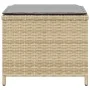 Taburetes jardín cojines 4 uds ratán PE beige mezcla 41x41x36cm de , Otomanas de exterior - Ref: Foro24-365047, Precio: 101,2...