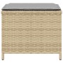 Taburetes jardín cojines 4 uds ratán PE beige mezcla 41x41x36cm de , Otomanas de exterior - Ref: Foro24-365047, Precio: 103,1...