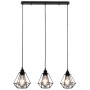 Lámpara de techo con diseño de rombos negra 3 bombillas E27 de vidaXL, Lámparas - Ref: Foro24-281633, Precio: 54,47 €, Descue...